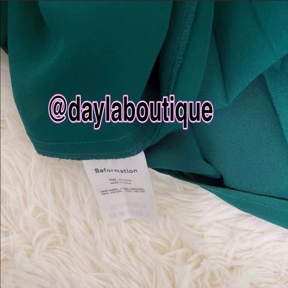 ❤️Reformation Twilight Dress Emerald - Picture 6 of 7